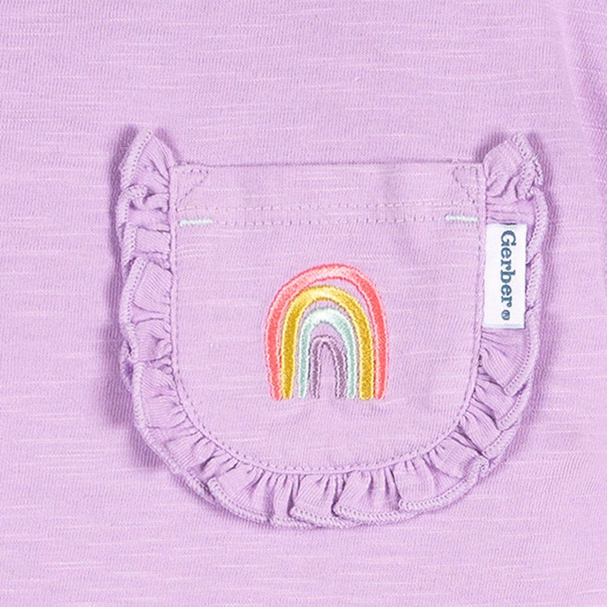 2-Piece Infant & Toddler Girls Lavender Pocket Tee and Shorts Set Outfits & Sets Gerber® 