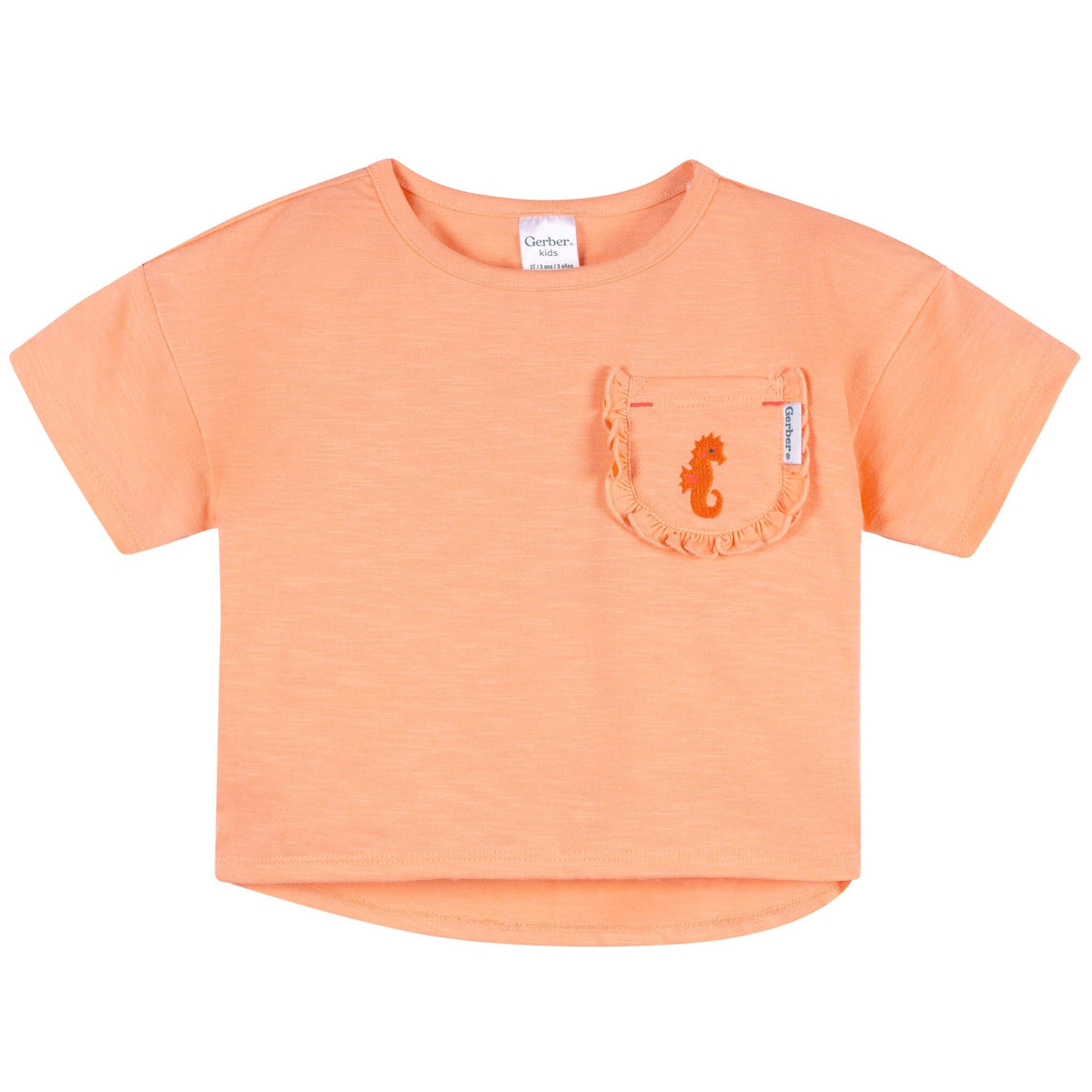 2-Piece Infant & Toddler Girls Peach Pocket Tee and Shorts Set Outfits & Sets Gerber® 