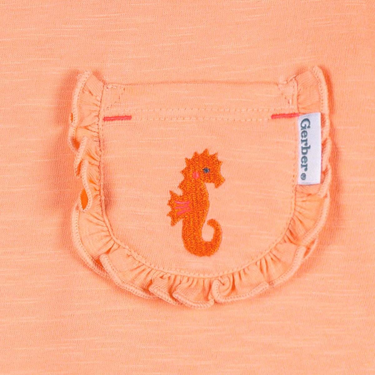 2-Piece Infant & Toddler Girls Peach Pocket Tee and Shorts Set Outfits & Sets Gerber® 