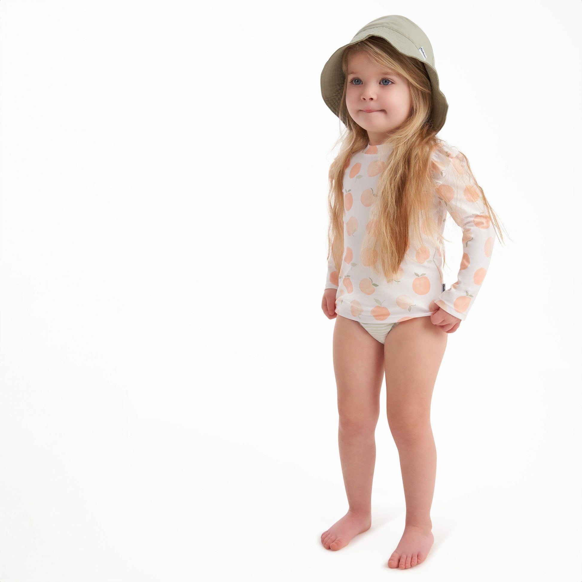 2-Piece Infant and Toddler Girls Peaches Rashguard Set
