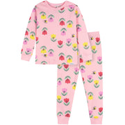 2-Piece Infant & Toddler Girls Pink Tulips Cotton Pajama Set sleepwear Gerber® 