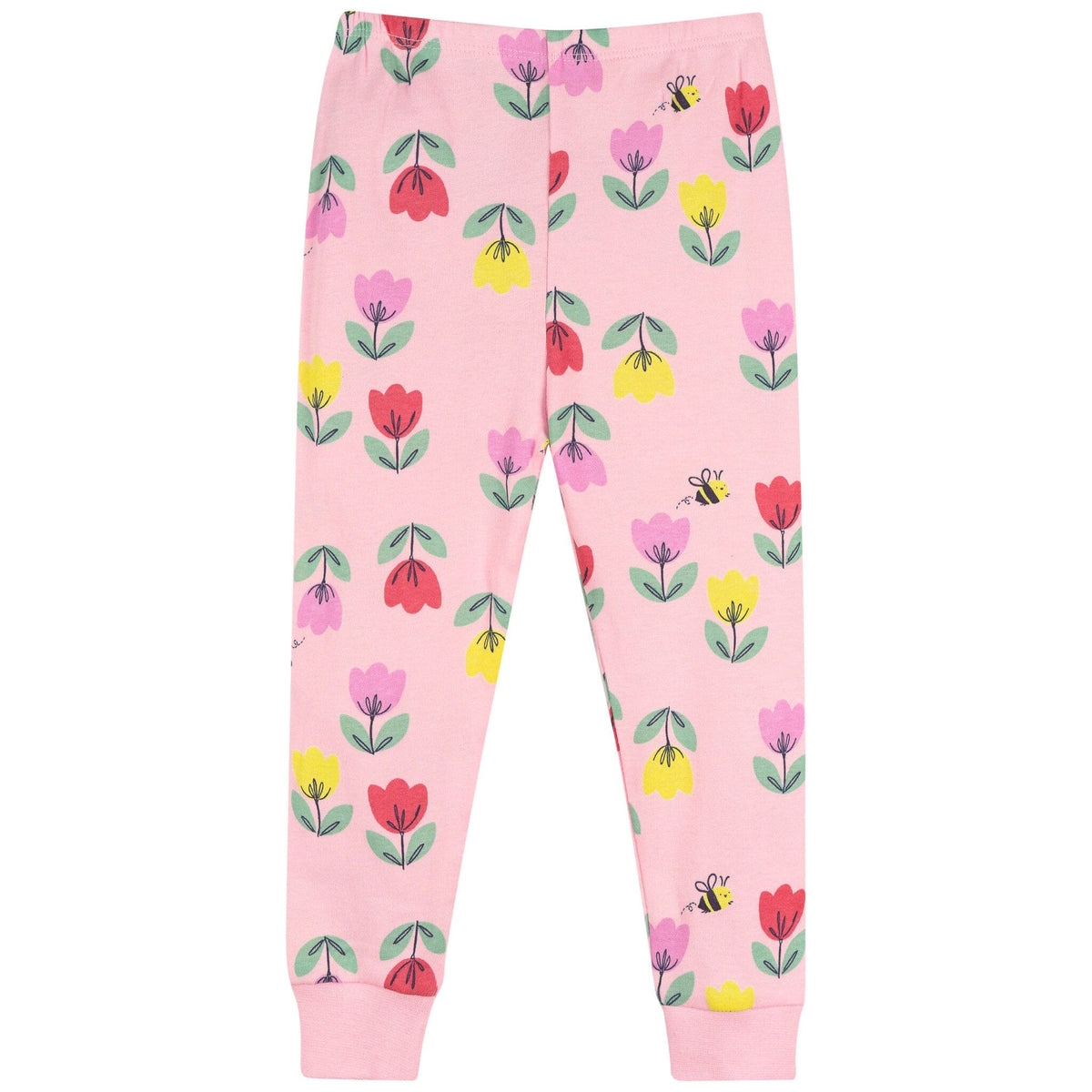 2-Piece Infant & Toddler Girls Pink Tulips Cotton Pajama Set sleepwear Gerber® 
