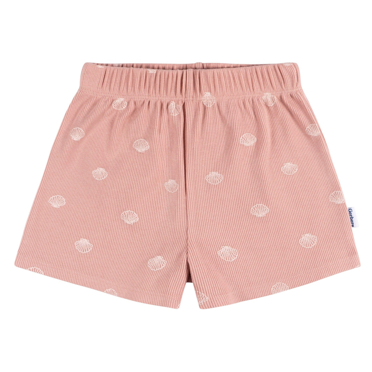 2-Piece Infant and Toddler Girls Seashells Shirt & Shorts Set