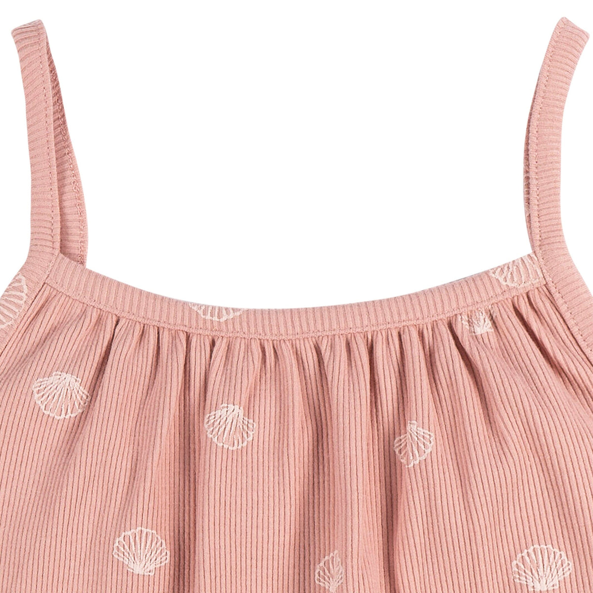 2-Piece Infant and Toddler Girls Seashells Shirt & Shorts Set
