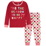 2-Piece Infant & Toddler Girls Multi Check Snug Fitting Pajama Set Sleepwear Gerber® 