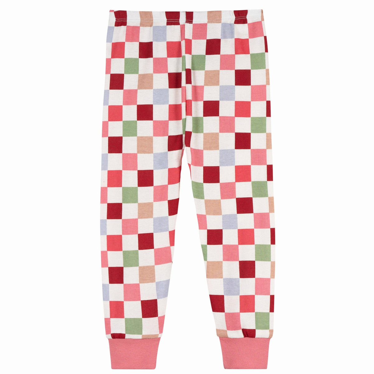 2-Piece Infant & Toddler Girls Multi Check Snug Fitting Pajama Set Sleepwear Gerber® 