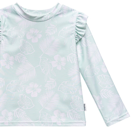 2-Piece Infant and Toddler Girls UPF 50+ Tropical Rash Guard & Swim Bottoms Set