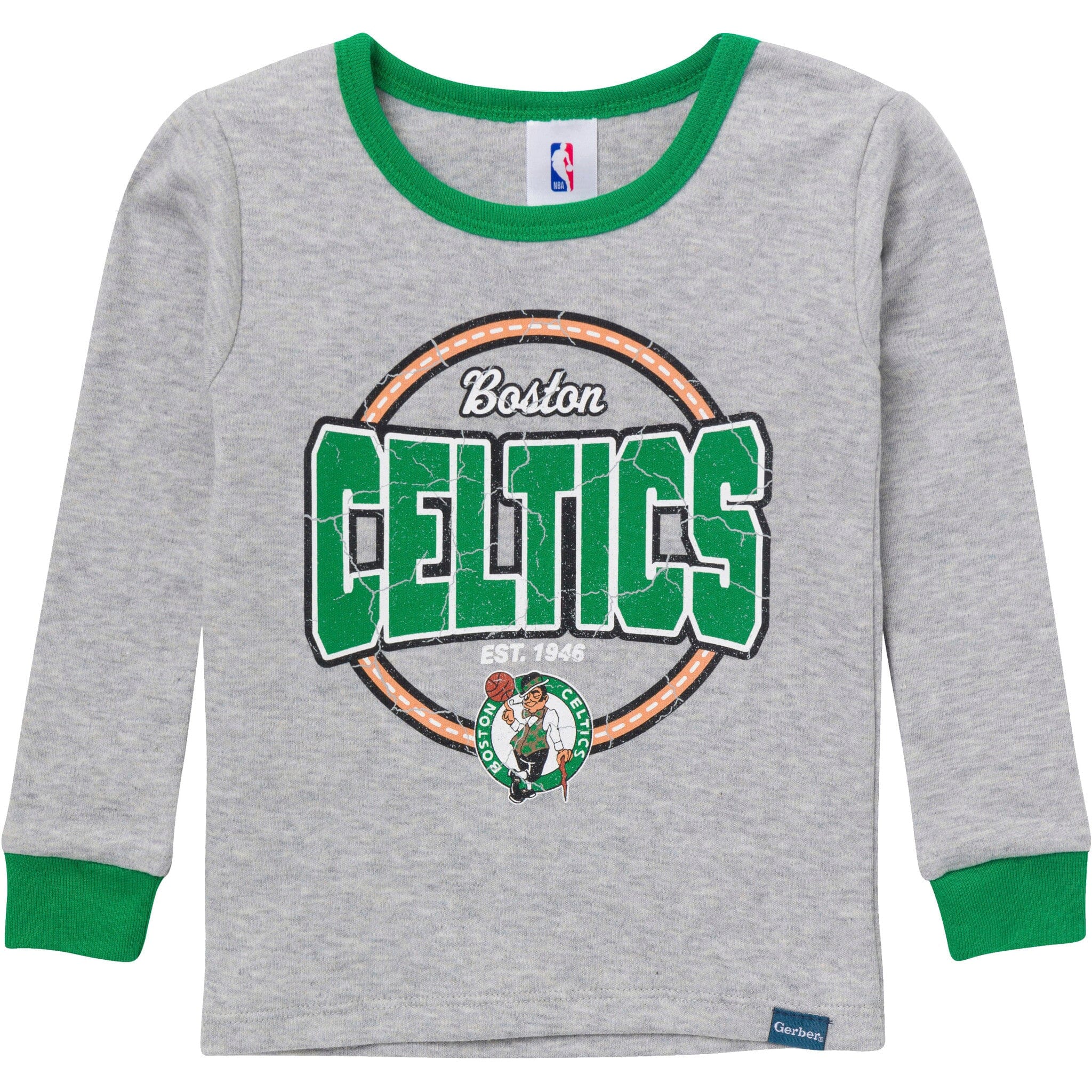 2-Piece Infant & Toddler Neutral Boston Celtics Snug Fit Pajamas Sleepwear Gerber® 