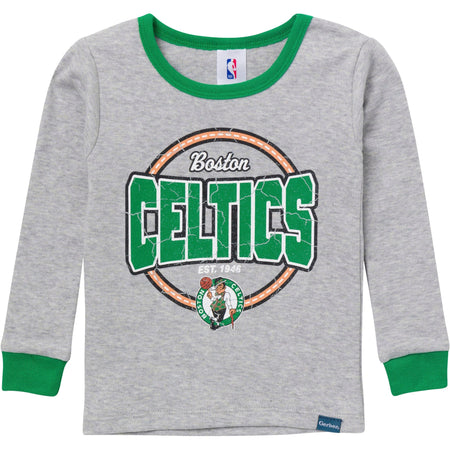 2-Piece Infant & Toddler Neutral Boston Celtics Snug Fit Pajamas