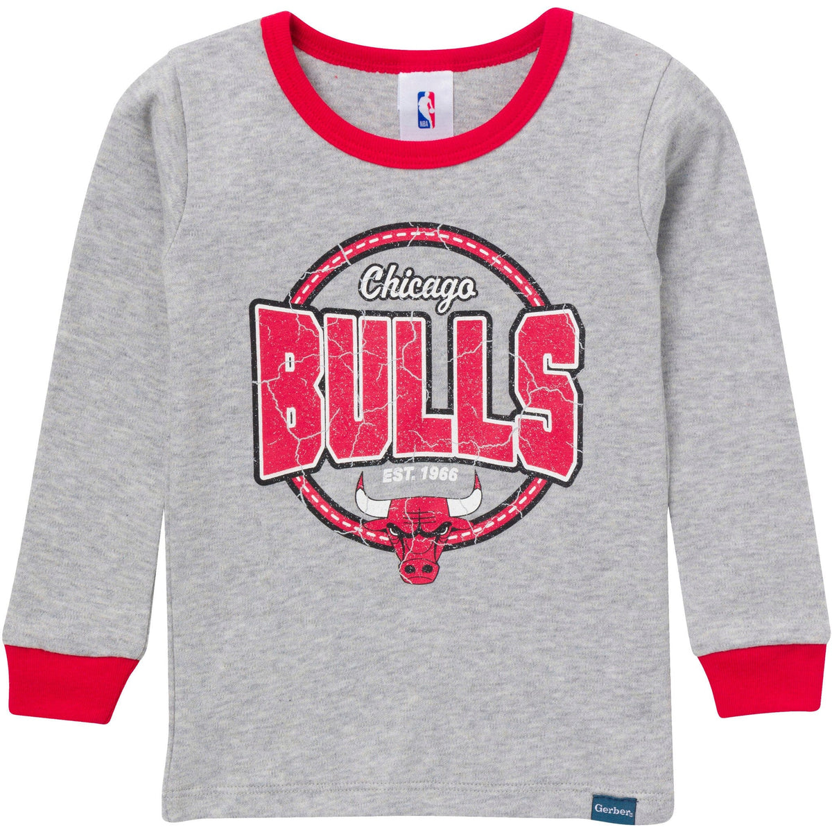 2-Piece Infant & Toddler Neutral Chicago Bulls Snug Fit Pajamas Sleepwear Gerber® 