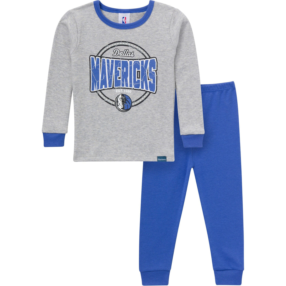 2-Piece Infant & Toddler Neutral Dallas Mavericks Snug Fit Pajamas Sleepwear Gerber® 