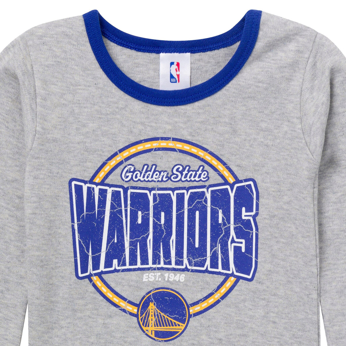 2-Piece Infant & Toddler Neutral Golden State Warriors Snug Fit Pajamas Sleepwear Gerber® 
