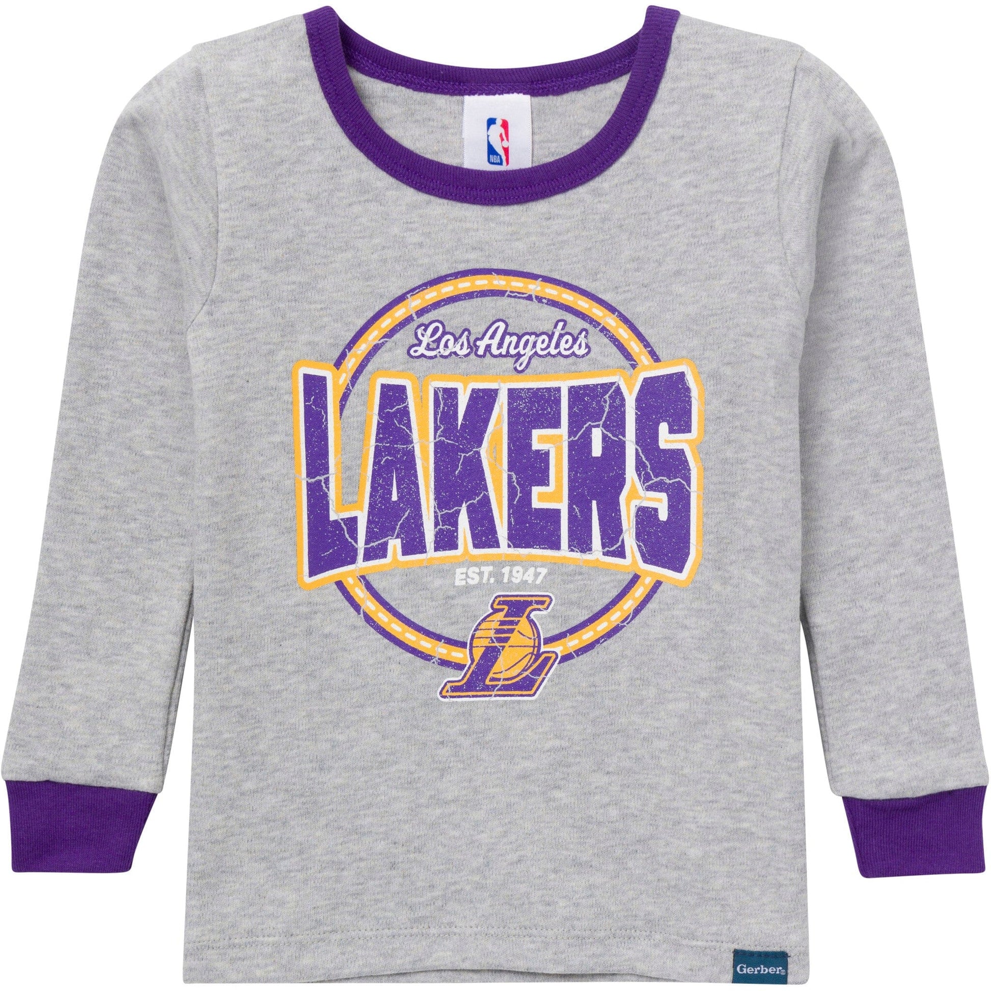 2-Piece Infant & Toddler Neutral Los Angeles Lakers Snug Fit Pajamas Sleepwear Gerber® 