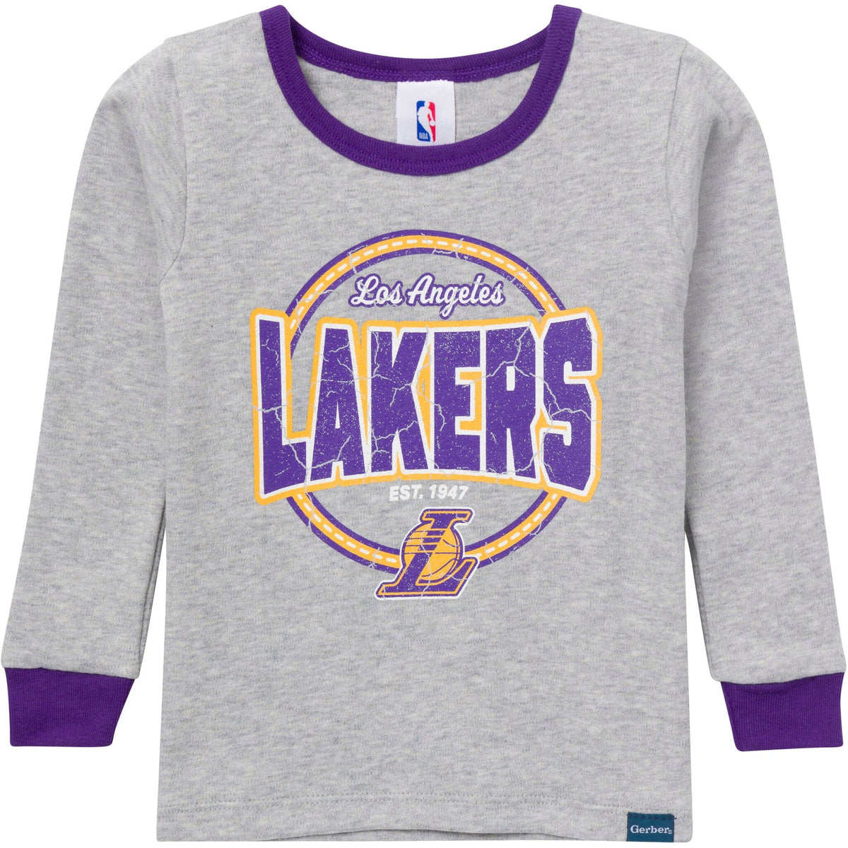2-Piece Infant & Toddler Neutral Los Angeles Lakers Snug Fit Pajamas Sleepwear Gerber® 