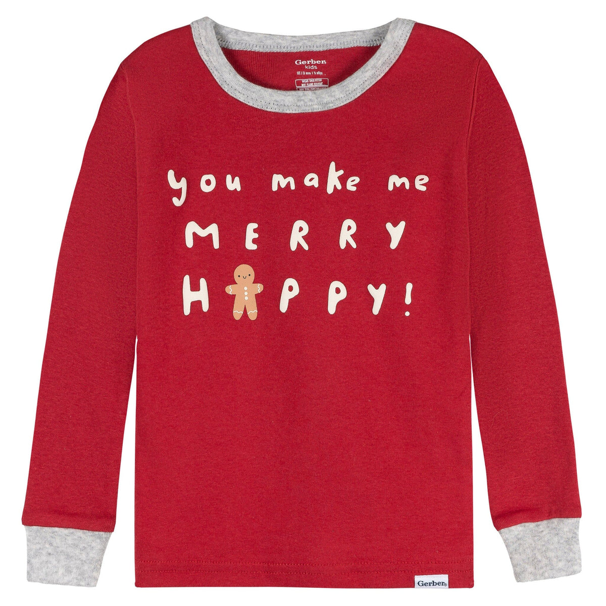 2-Piece Infant & Toddler Neutral Gingerbread House Snug Fitting Pajama Set Sleepwear Gerber® 