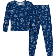 2-Piece Infant & Toddler Neutral Navy Toile Snug Fit Pajamas Sleepwear Gerber® 