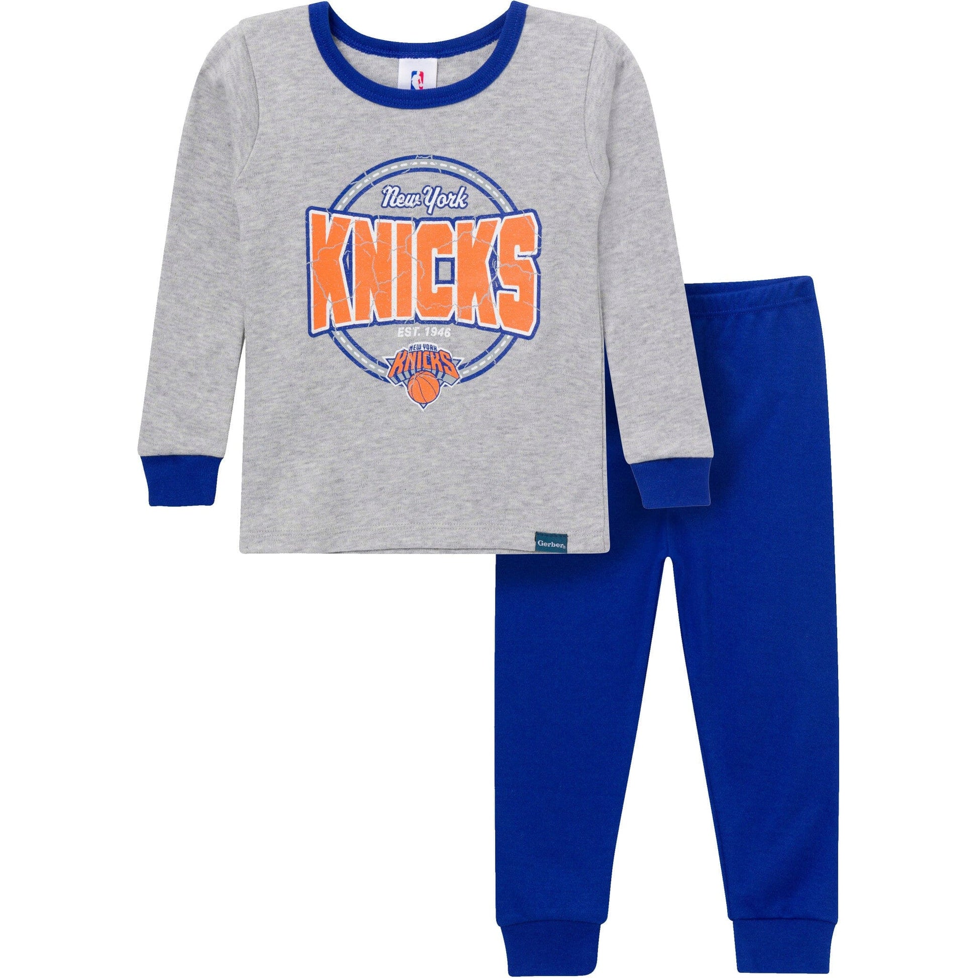 2-Piece Infant & Toddler Neutral New York Knicks Snug Fit Pajamas Sleepwear Gerber® 