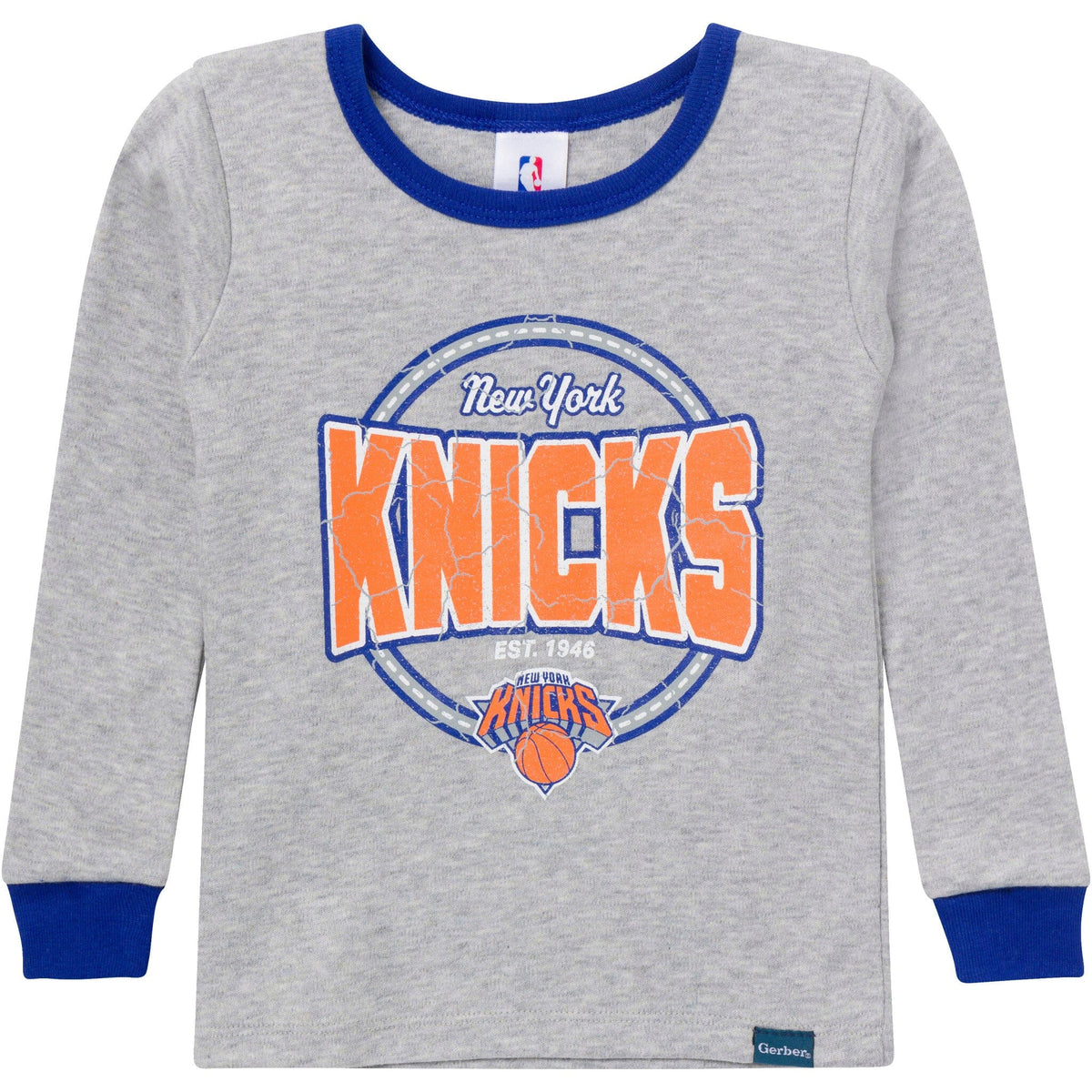 2-Piece Infant & Toddler Neutral New York Knicks Snug Fit Pajamas Sleepwear Gerber® 