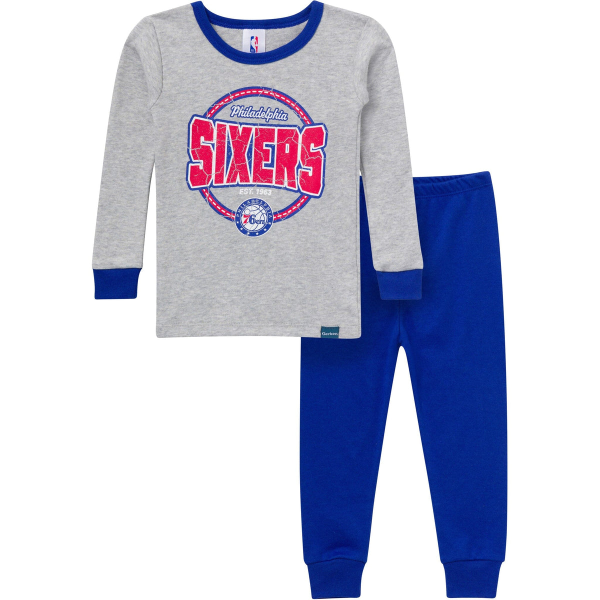 2-Piece Infant & Toddler Neutral Philadelphia Sixers Snug Fit Pajamas Sleepwear Gerber® 