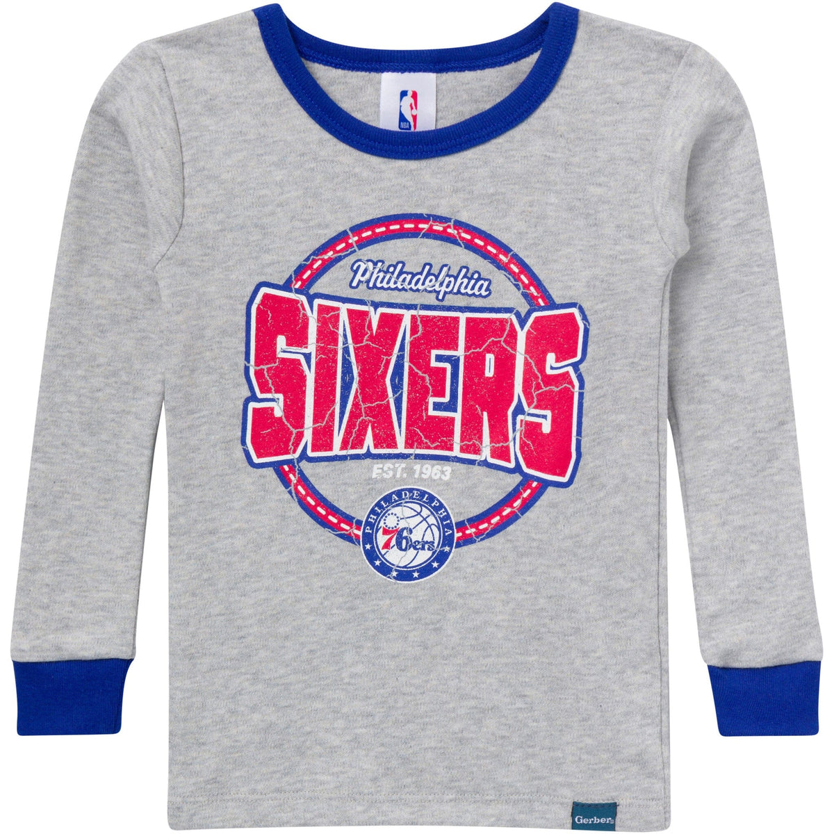 2-Piece Infant & Toddler Neutral Philadelphia Sixers Snug Fit Pajamas Sleepwear Gerber® 