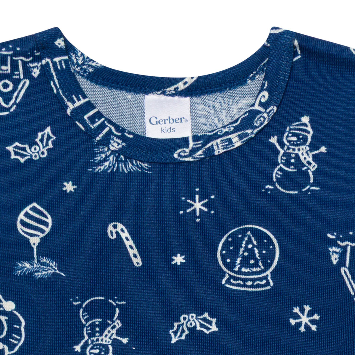 2-Piece Big Kids Neutral Navy Toile Hacci Pajamas Sleepwear Gerber® 