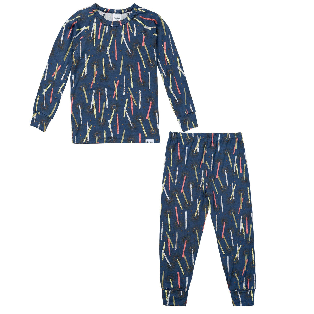 2-Piece Toddler Boys Navy Candle Tight Fitting Pajamas Sleepwear Gerber® 
