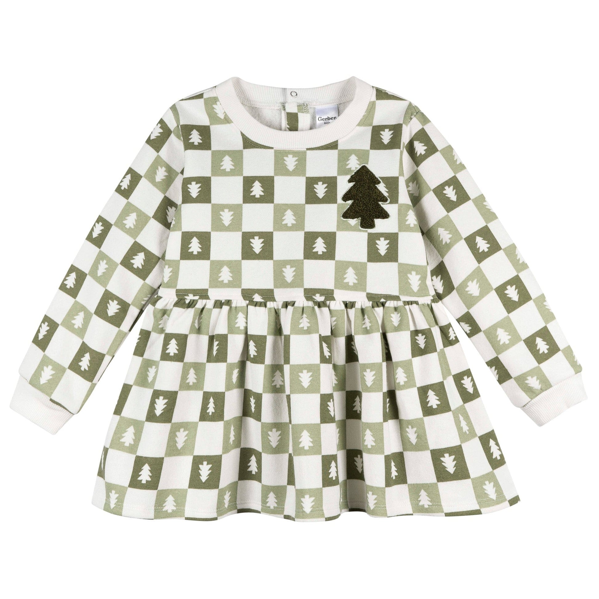 2-Piece Toddler Girls Green Christmas Dress and Legging Set Dresses Gerber® 
