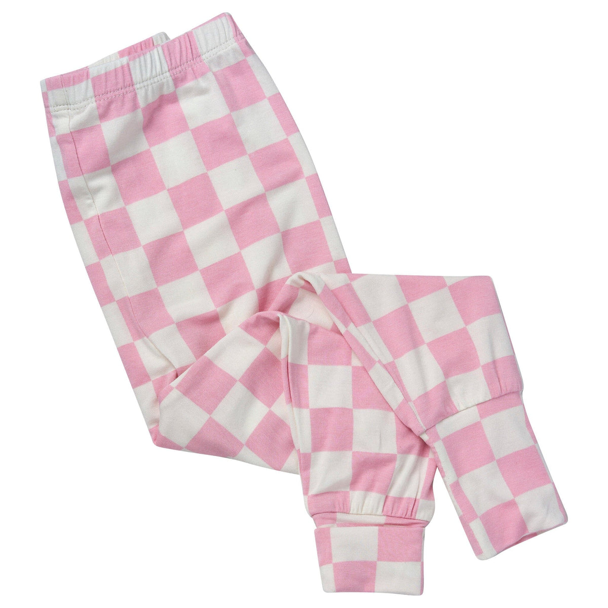 2-Piece Toddler Girls Pink Check Tight Fitting Pajamas Sleepwear Gerber® 
