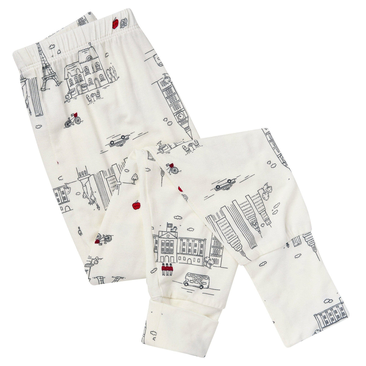 2-Piece Toddler Neutral Ivory City Tight Fitting Pajamas Sleepwear Gerber® 