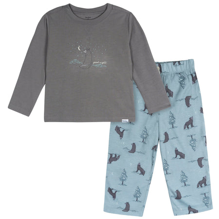 2-Piece Toddler Boys Wolf Pajama Set