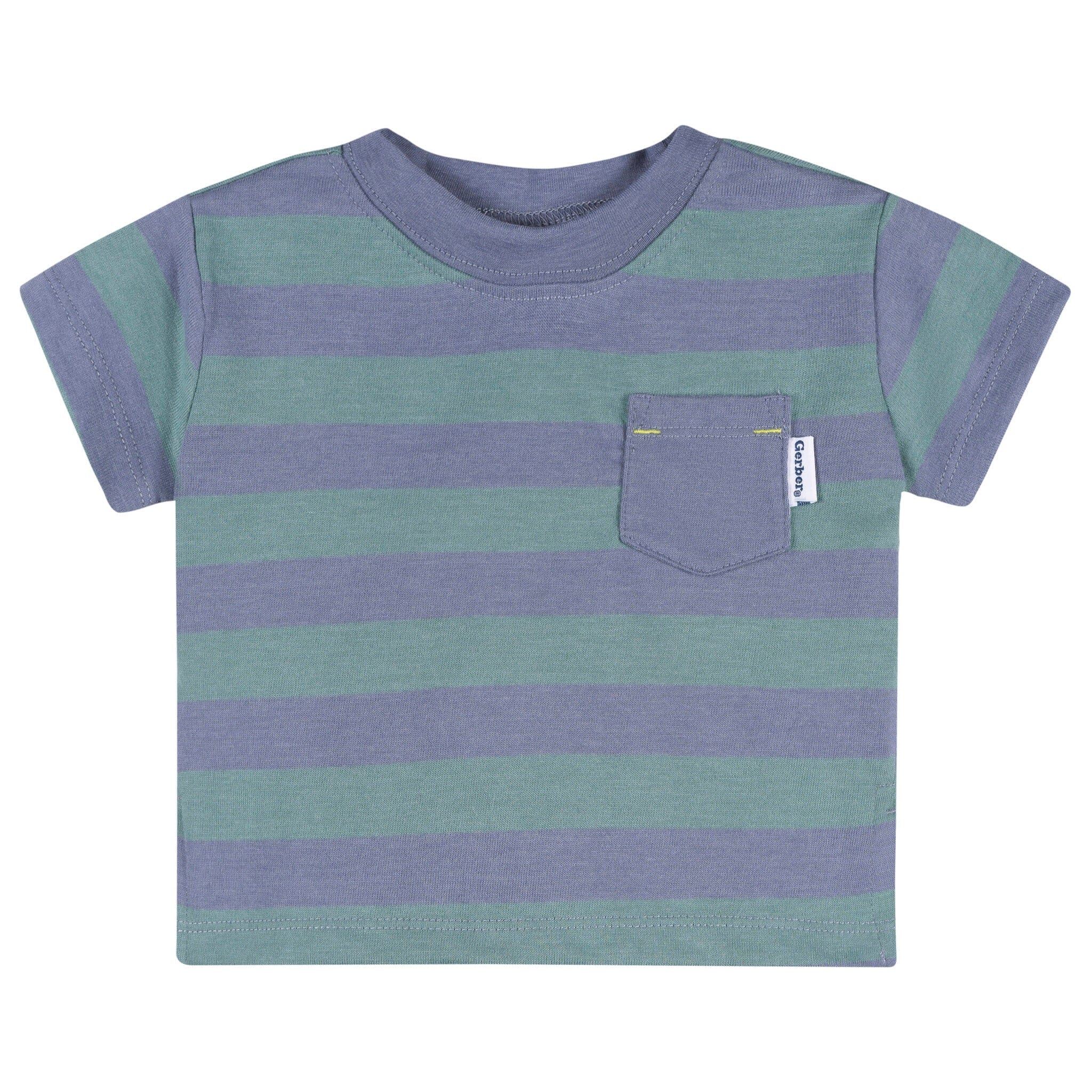 3-Pack Baby & Toddler Boys Blue and Gray Short Sleeve T-Shirts tops Gerber® 
