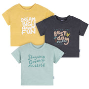 3-Pack Baby & Toddler Boys Blue, Gray and Yellow Short Sleeve T-Shirts tops Gerber® 