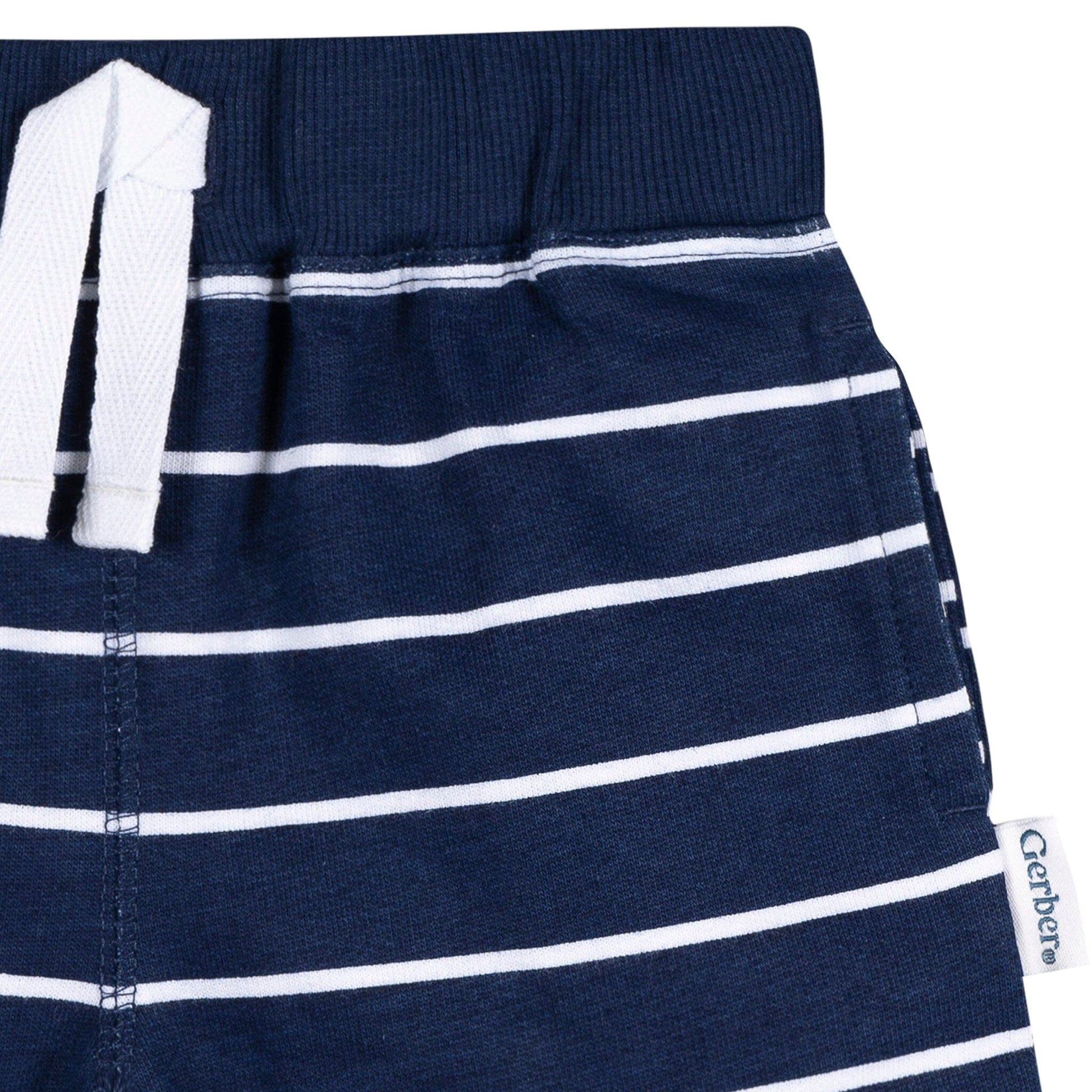 3-Pack Baby & Toddler Boys Blue & Red Knit Shorts Pants & Bottoms Gerber® 