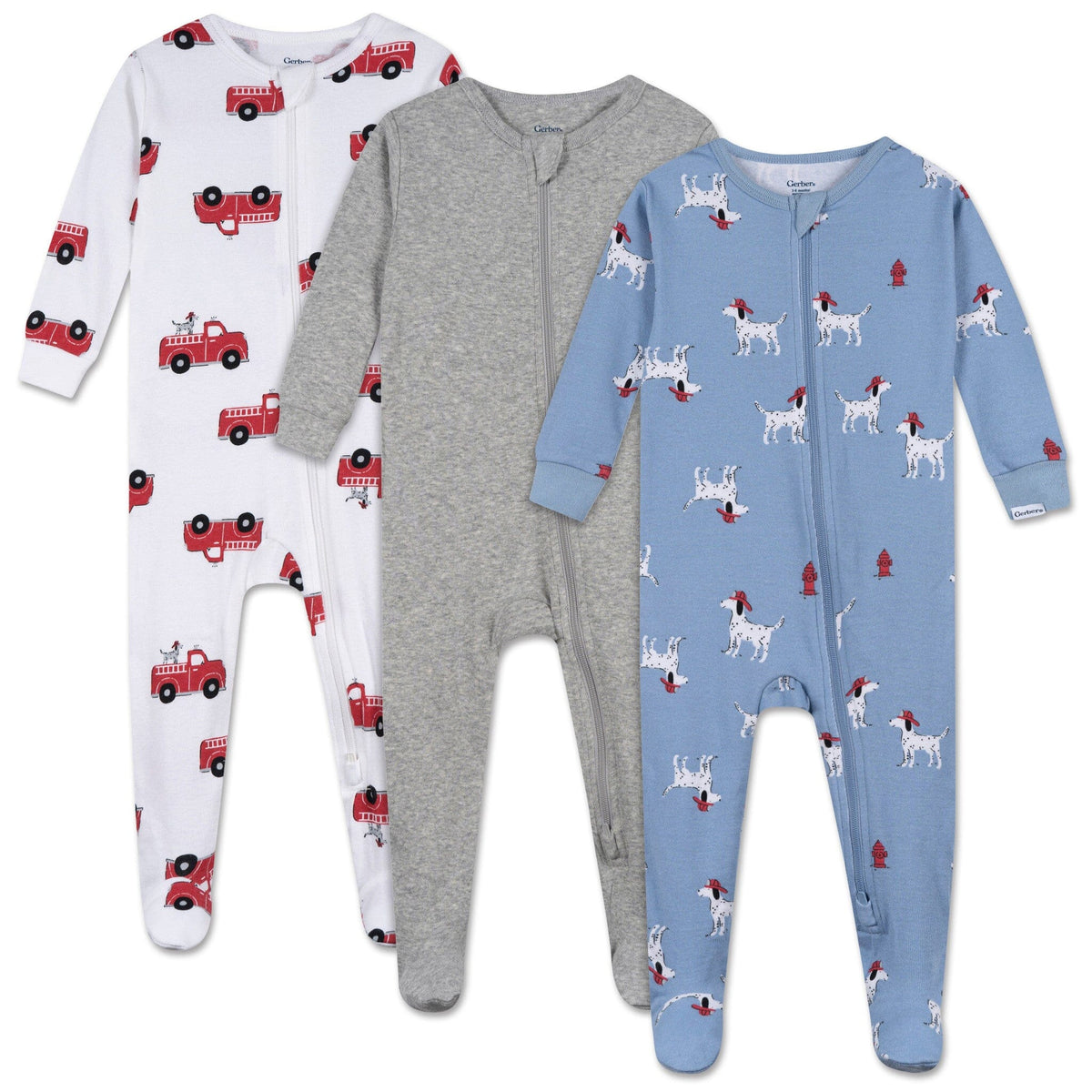 3-Pack Baby & Toddler Boys Dog Snug Fit Footed Pajamas sleepwear Gerber® 