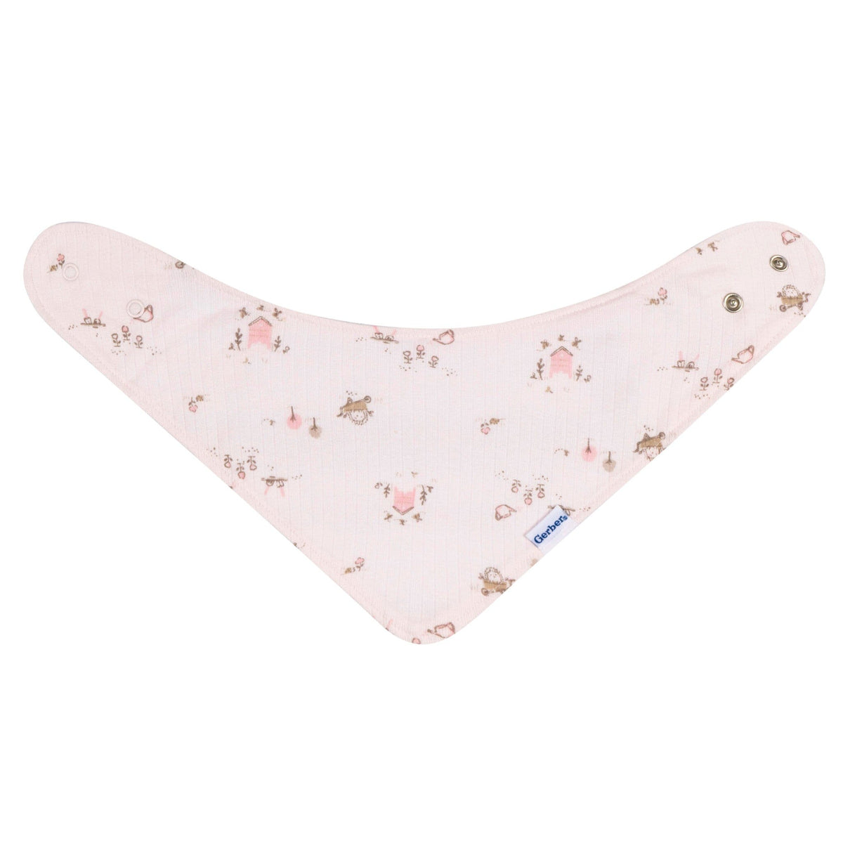 3-Pack Baby Girls Garden Bandana Bib Bibs & Burp Cloths Gerber® 