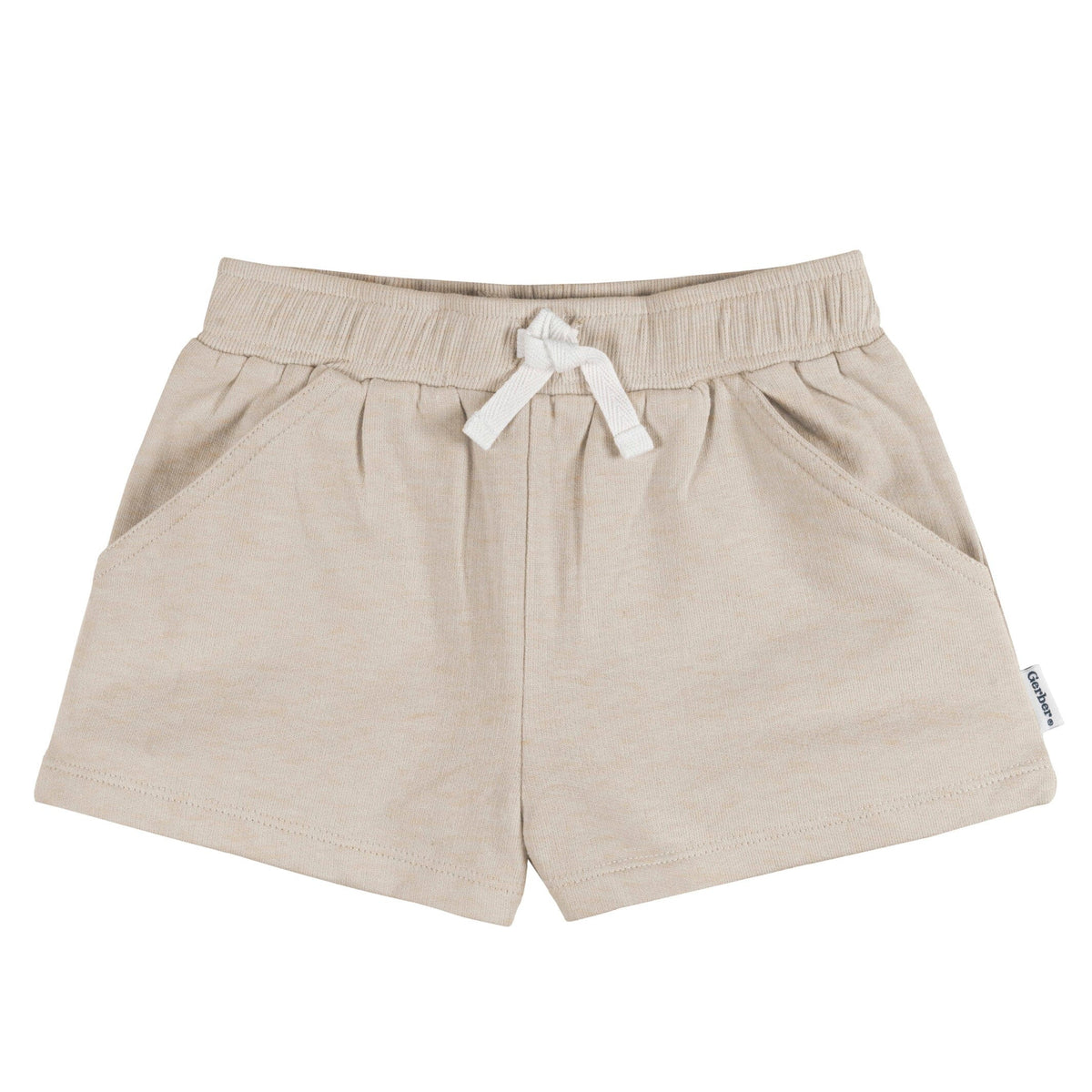 3-Pack Baby & Toddler Girls Green/Oatmeal/Dk Grey Heather Knit Short