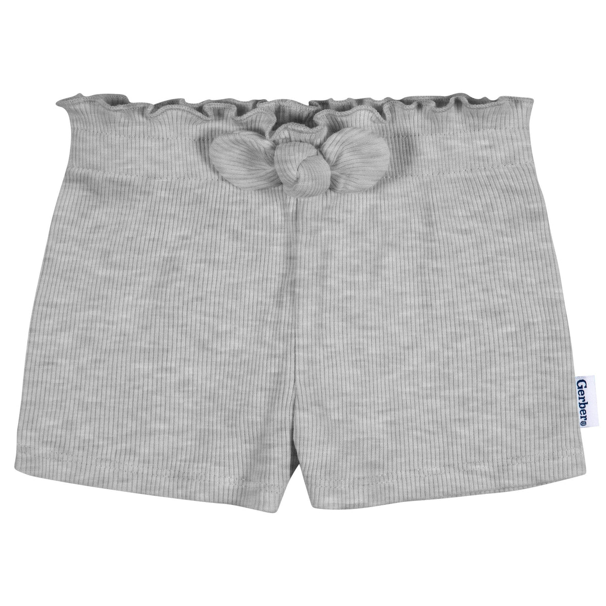 3-Pack Baby & Toddler Girls Grey Heather/Green/Black Pull-On Knit Short