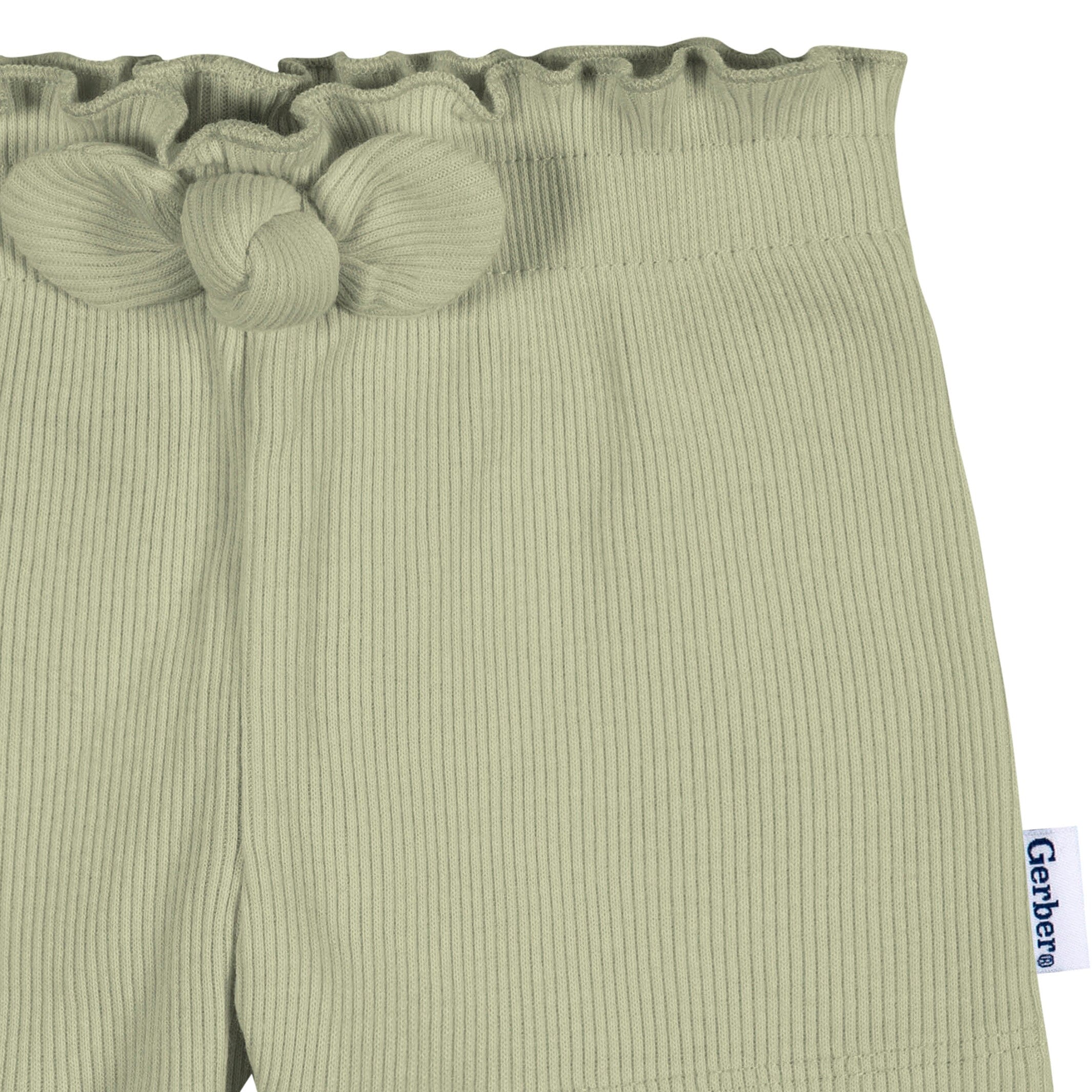 3-Pack Baby & Toddler Girls Grey Heather/Green/Black Pull-On Knit Short