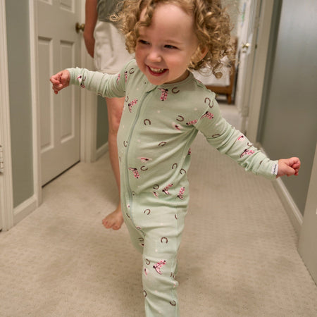 3-Pack Baby & Toddler Girls Horses Snug Fit Footed Pajamas