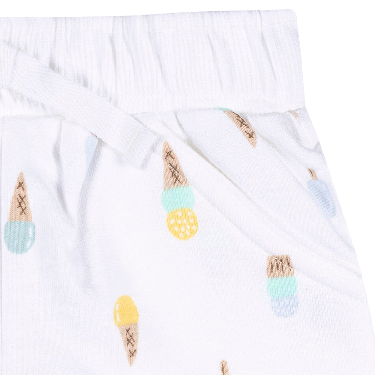 3-Piece Baby & Toddler Girls Ice Cream Knit Shorts Pants & Bottoms Gerber® 