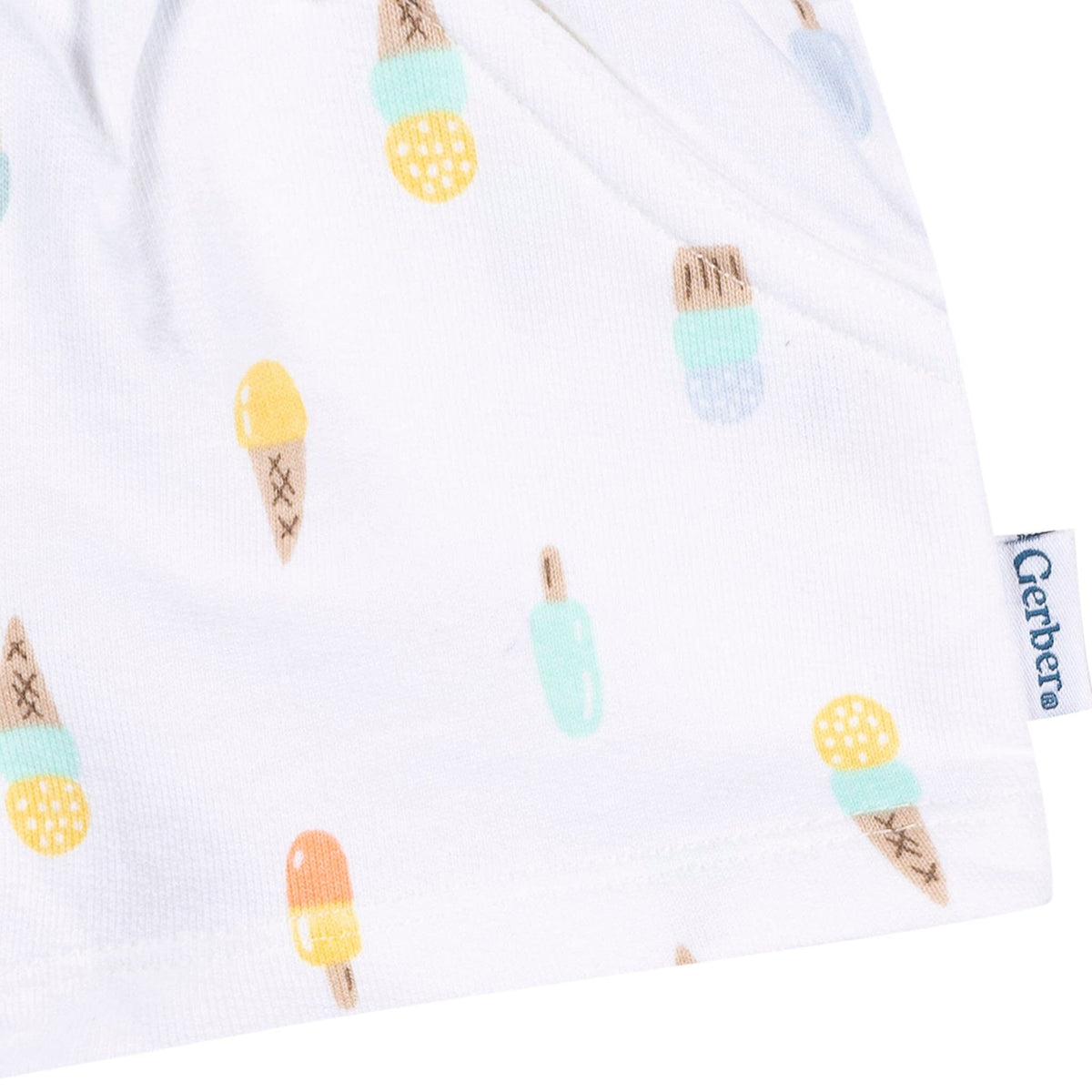 3-Piece Baby & Toddler Girls Ice Cream Knit Shorts Pants & Bottoms Gerber® 