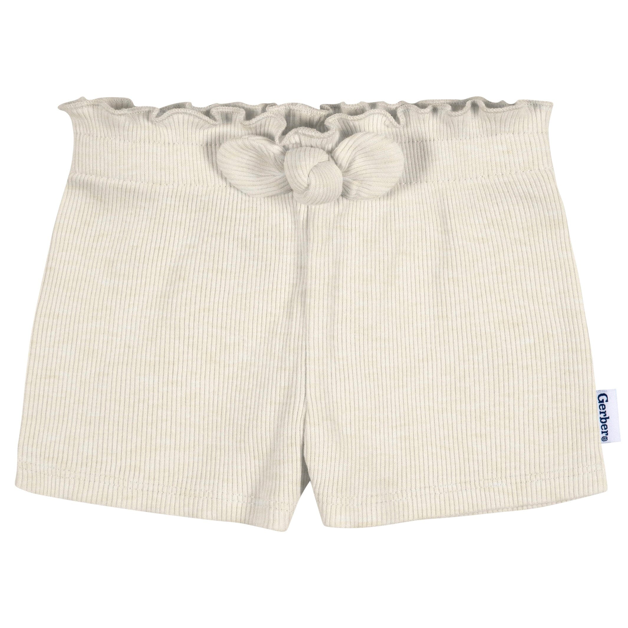 3-Pack Baby & Toddler Girls Navy/Oatmeal/Aqua Pull-On Knit Short