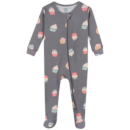 3-Pack Baby & Toddler Girls Sleepover Snug Fit Footed Pajamas