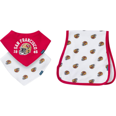 3-Piece Baby San Francisco 49ers Bibs and Burp Cloth Set