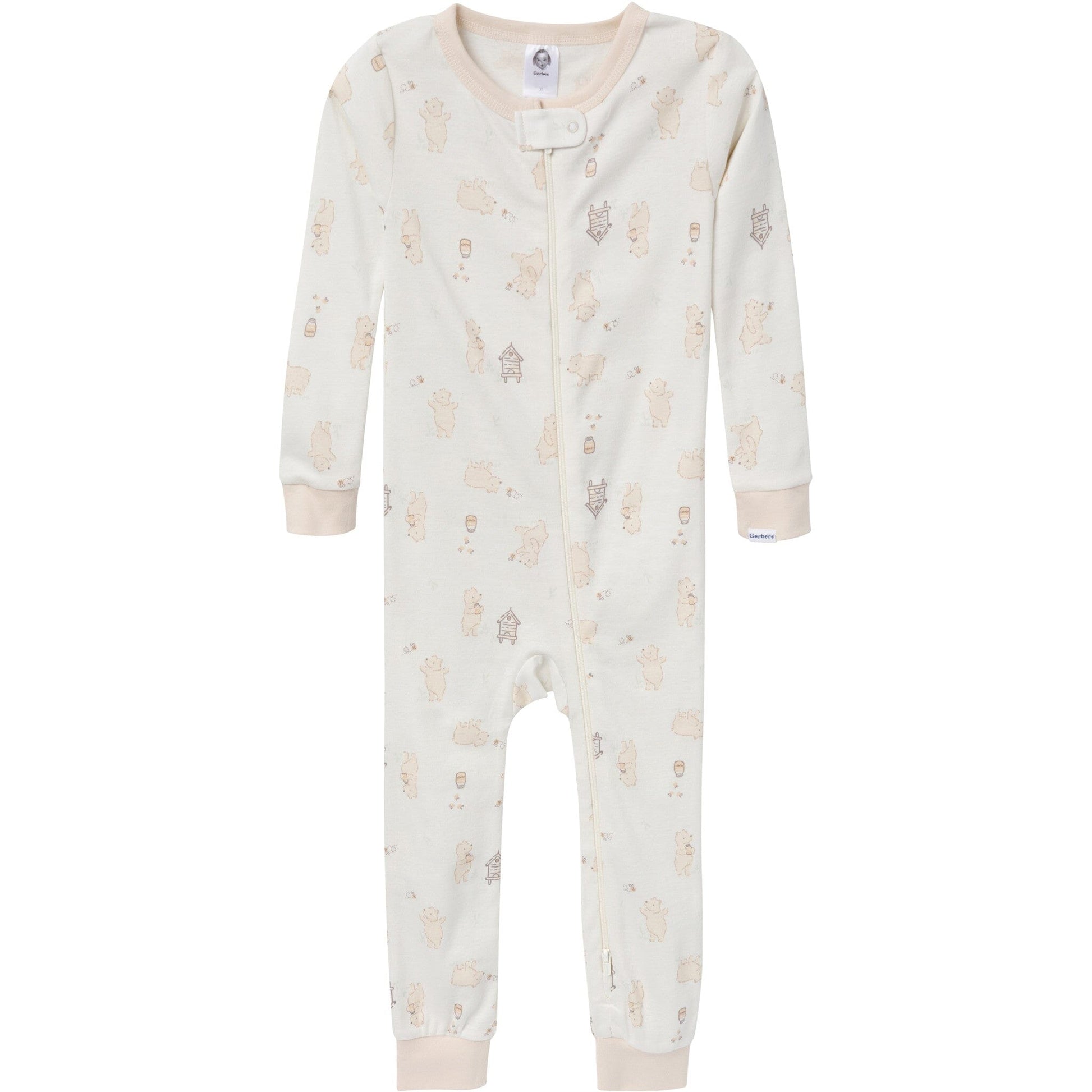 3-Pack Baby & Toddler Neutral Bear Snug Fit Footless Pajamas