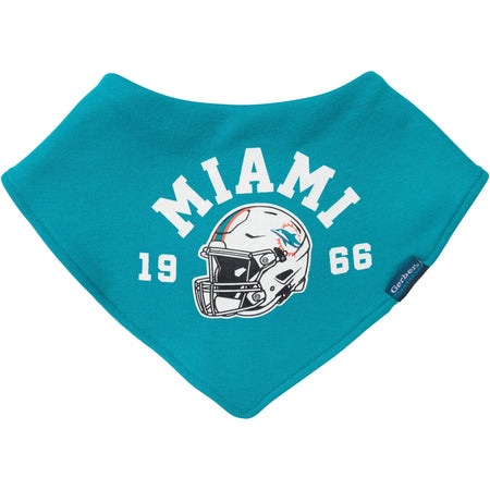 3-Piece Baby Miami Dolphins Bibs and Burp Cloth Set