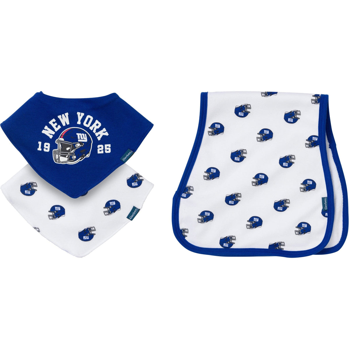 3-Pack Baby Neutral New York Giants Bibs and Burp Cloth Set NFL NFL 