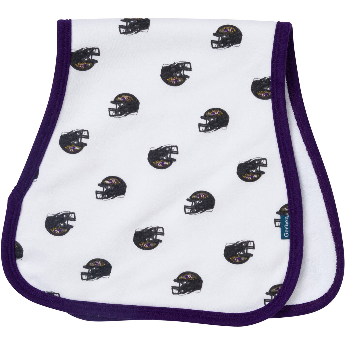 3-Pack Baby Neutral Baltimore Ravens Bibs and Burp Cloth Set NFL NFL 