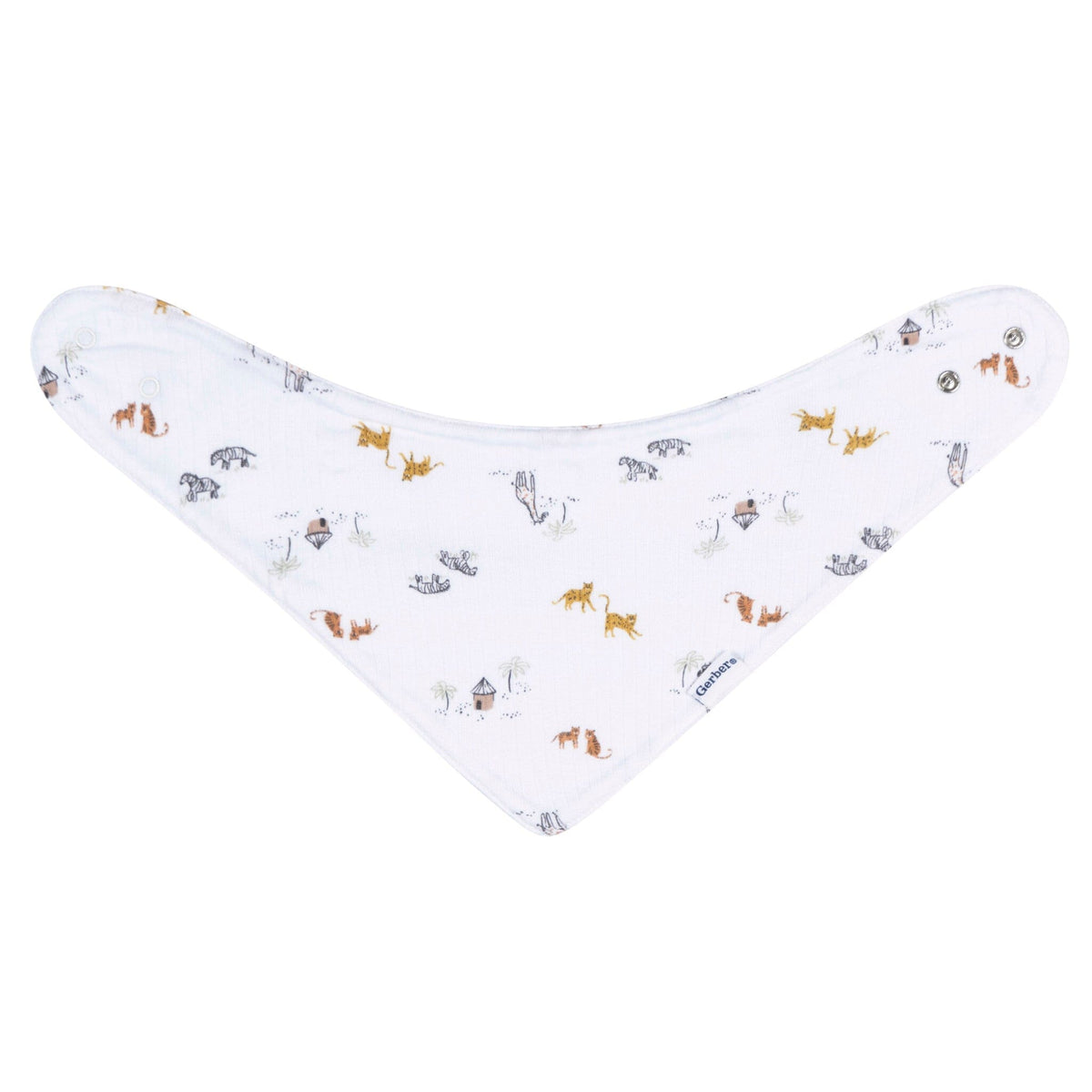 3-Pack Baby Neutral Safari Bandana Bib Bibs & Burp Cloths Gerber® 