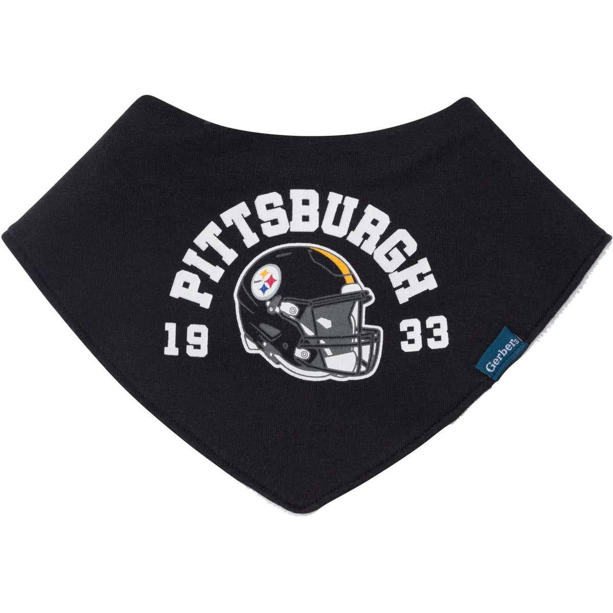 3-Pack Baby Neutral Pittsburgh Steelers Bibs and Burp Cloth Set NFL NFL 